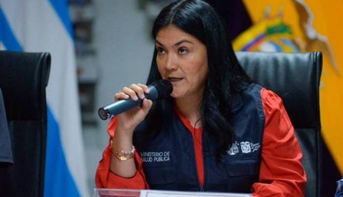 Catalina Andramuño, ministra de Salud de Ecuador. FOTO: EFE