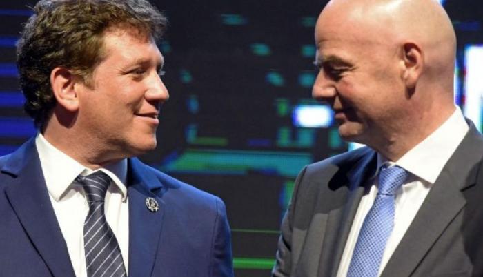 Dominguez-Conmebol-Infantino-FIFA