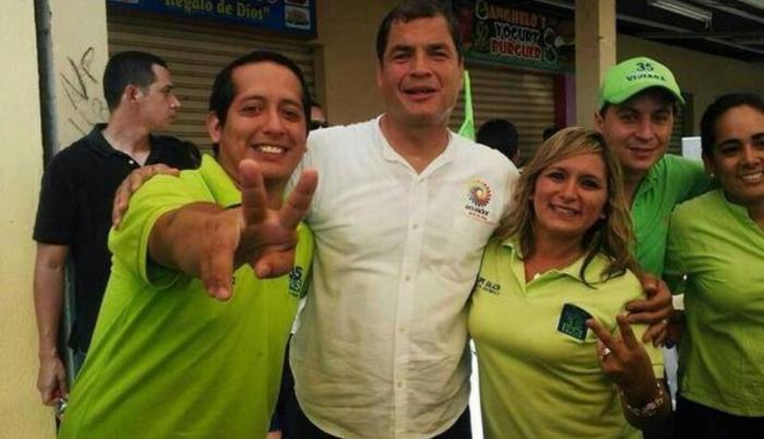 Rommel Salazar, Rafael Correa, Guadalupe Salazar