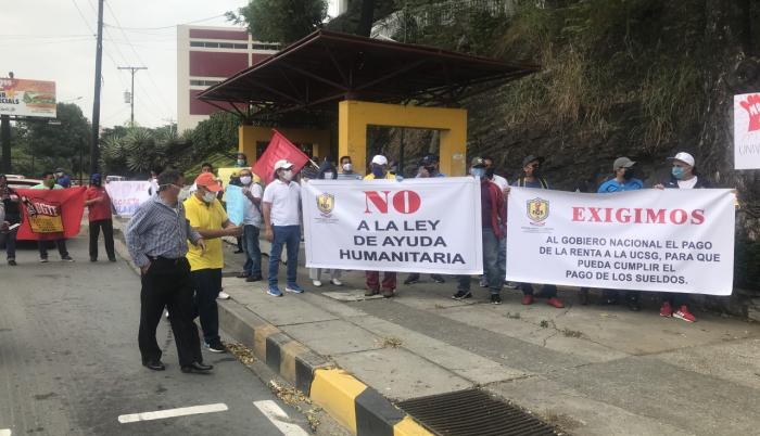 Protesta en Universidad católica