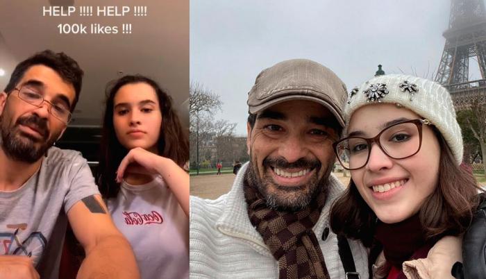 Jorge Cassis junto a su hija Paublova.