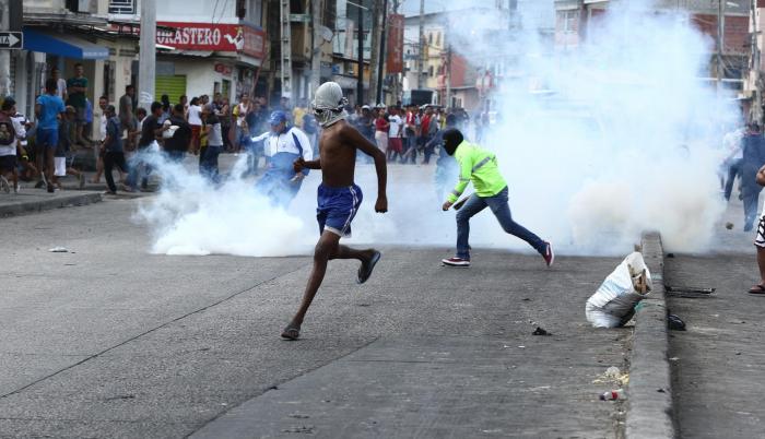 Desmanes ocurridos la tarde del 3 de octubre de 2019 en Guayaquil.