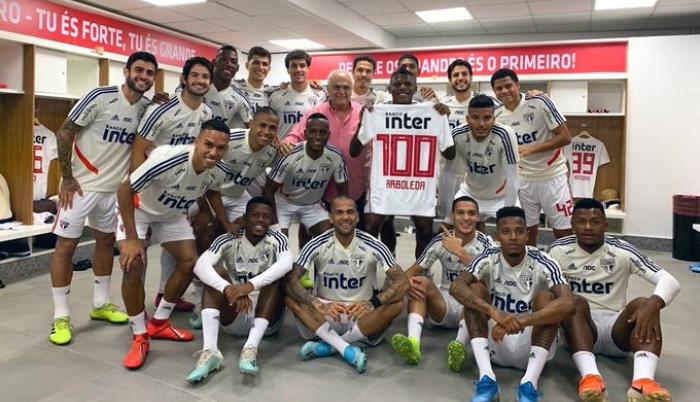 Robert Arboleda celebró sus 100 partidos con el cuadro de Sao Paulo de Brasil.