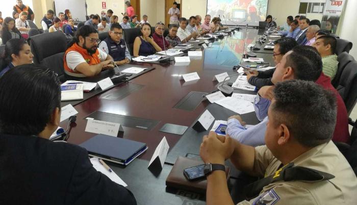El COE Provincial de Manabí se reunió en la Sala de Situación del ECU 911 de Portoviejo.