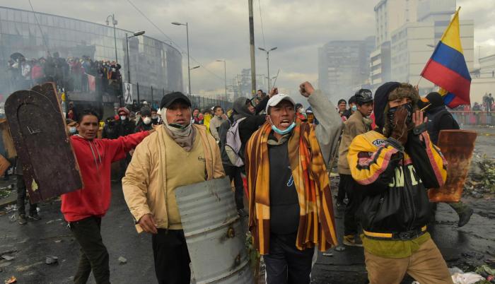 Referencial. Imagen de las protestas ocurridas en Quito.