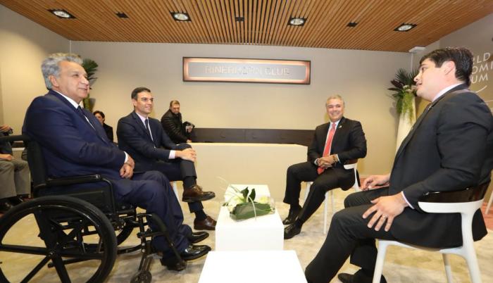 Los cuatro presidentes se encuentran en el Foro Económico Mundial y han hecho un espacio en sus agendas para hablar de la situación en el país sudamericano.