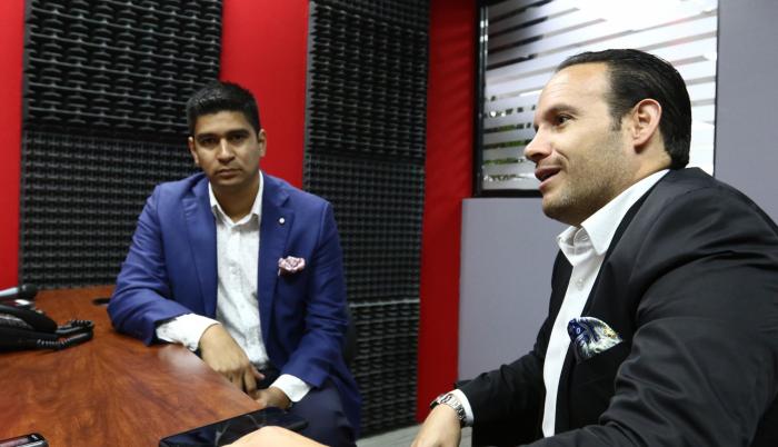 El binomio ganador: Jaime Estrada, vicepresidente y Francisco Egas, presidente.