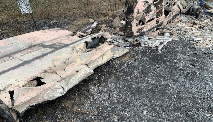 Montecristi. La avioneta quedó en cenizas. La Policía encontró un solo paquete de cocaína en los alrededores.