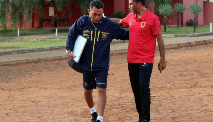 José Rodríguez, director técnico de la sub 17, en Goiana Brasil.