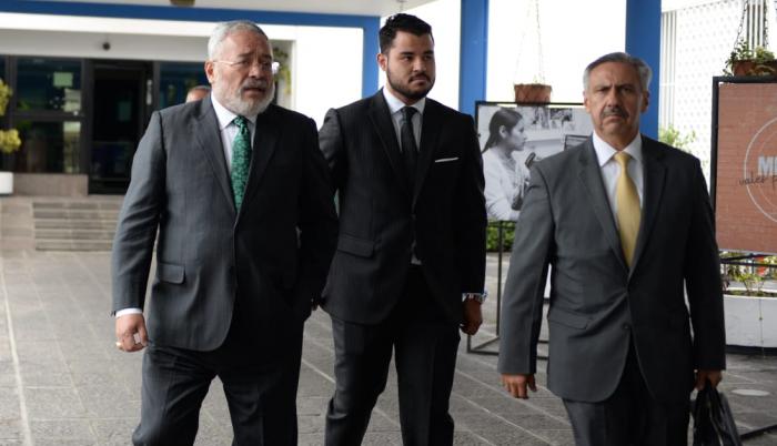 Acompañado por sus abogados, Edwin Moreno rindió su versión durante casi dos horas.