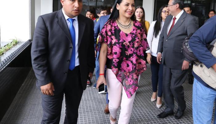 Diana Atamaint, presidenta del CNE y José Cabrera se reunieron para analizar depuración en el padrón electoral.