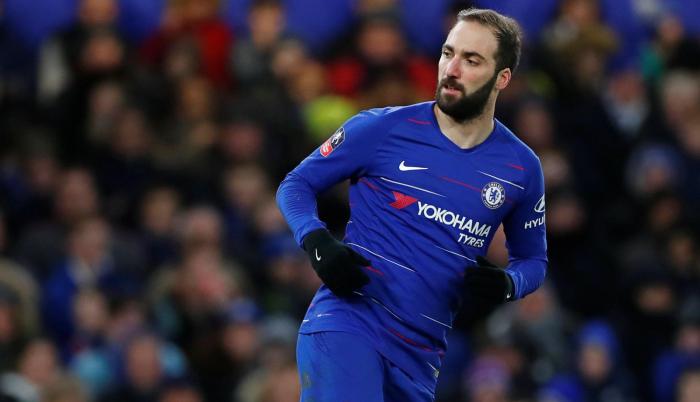 Gonzalo Higuaín, atacante argentino del Chelsea de Inglaterra.