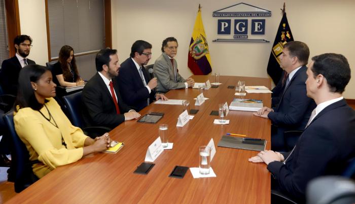 Negociación. Las autoridades ecuatorianas se reunieron con Felix Martins y otros miembros de Odebrecht.