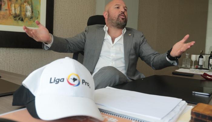 Miguel Ángel Loor, presidente de la LigaPro.