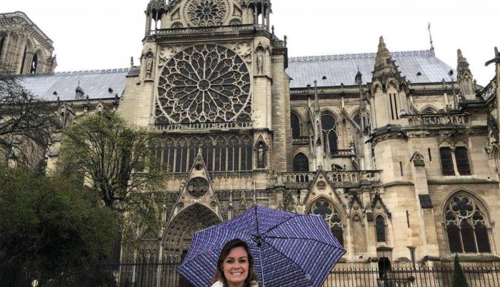 Úrsula Strenge durante su visita.