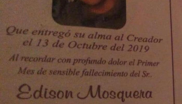La ceremonia religiosa se realizará en una iglesia de San Bartolo, en el sur de Quito. Piden justicia por la muerte del chico, de 29 años.