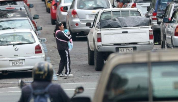 El tráfico entre las avenidas 6 de Diciembre y Juan León Mera, en el norte.