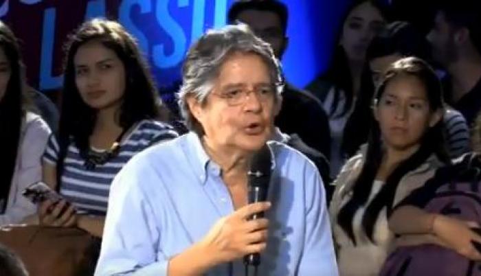 Captura del video del excandidato presidencial Guillermo Lasso sobre el que comentó el empresario Fidel Egas.