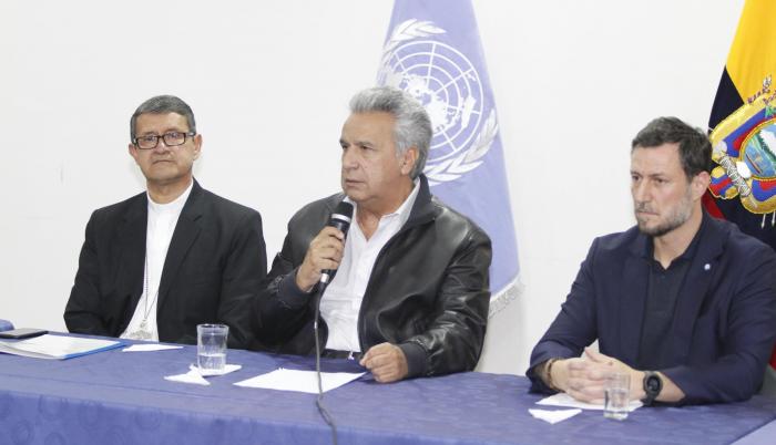El domingo, el Ejecutivo llegó a un acuerdo con la Conaie, en un encuentro mediado por representantes de Naciones Unidas y la Conferencia Episcopal Ecuatoriana.