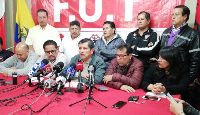 Los dirigente del FUT esperan el diálogo con el gobierno.