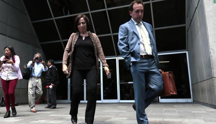María Duarte junto a su abogado Diego Correa, el pasado 12 de agosto de 2019.