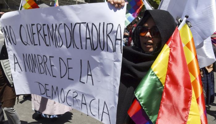 Partidarios del expresidente boliviano Evo Morales participaron en una manifestación este lunes.