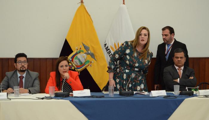 La Comisión de Fiscalización continuó esta mañana con el juicio político en contra de la Ministra de Gobierno, María Paula Romo.