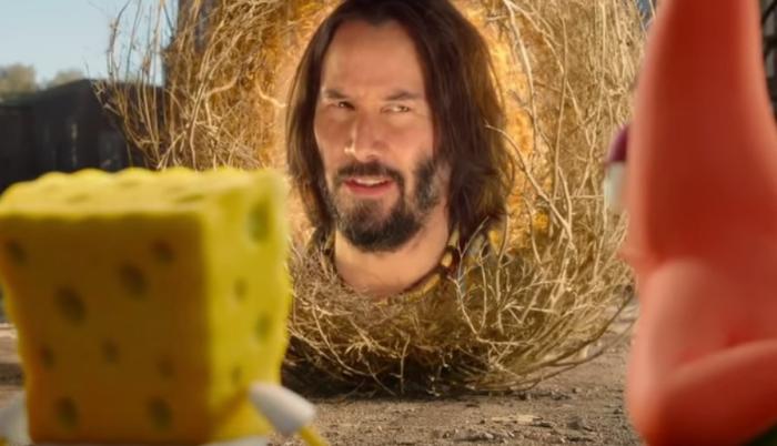 Keanu Reeves sorprende en el tráiler de ‘Bob Esponja: Al rescate’