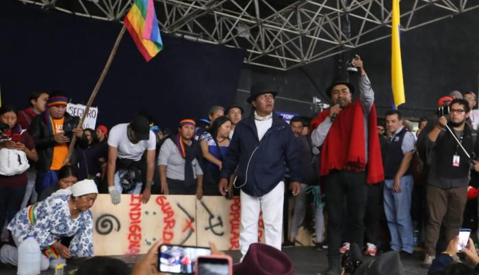 Los dirigentes indígenas pedían comunicarse con la ministra María Paula Romo.