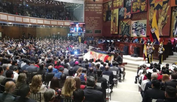 El presidente de la Asamblea Nacional hizo la primera intervención.