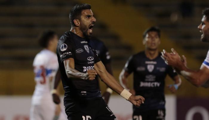 Jugadores de Independiente del Valle celebran las anotaciones.