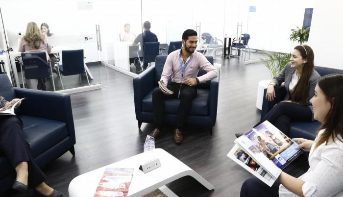Estrategia. El mes pasado el banco incorporó un servicio vip para sus clientes en la agencia de Los Ceibos.