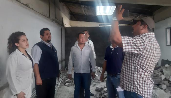 Hace un mes, se inició la reconstrucción de la Unidad de Salud Mental en el hospital León Becerra de Milagro.