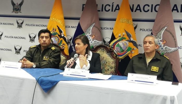 La ministra de Gobierno María Paula Romo.