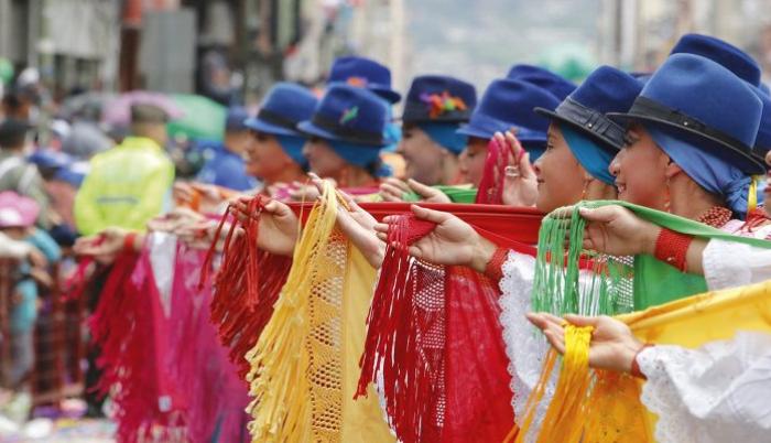 Una actividad cultural en la ciudad de Ambato.
