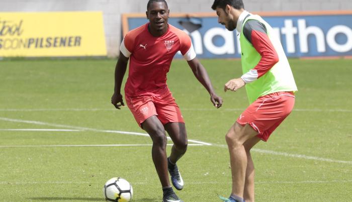 Andersson Ordóñez en su entrenamiento.