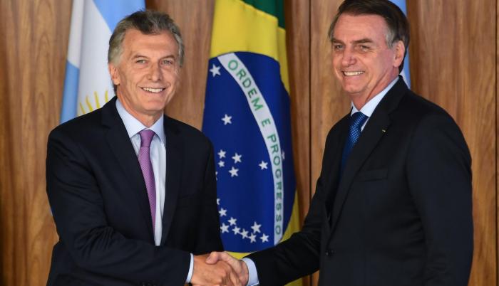 Mauricio Macri, presidente de Argentina, y Jair Bolsonaro, de Brasil, se reunieron en Brasilia.