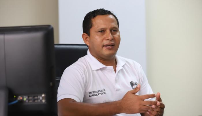 Alain vélez ramírez, coordinador zonal 8 del Ministerio de Inclusión Económica y Social (MIES), que comprende Guayaquil, Durán y Samborondón.