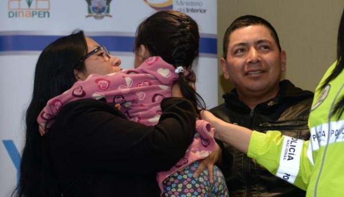 El pasado 15 de agosto, Anahí se reencontró con sus familiares, luego de ser secuestrada en el barrio Pueblo Nuevo, en el sur de Quito.