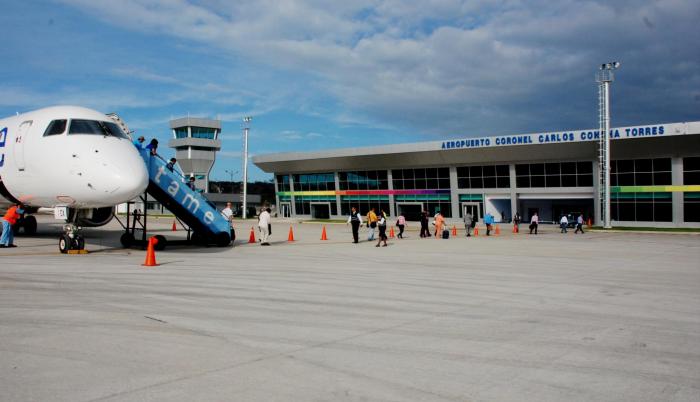 La terminal aérea de Esmeraldas fue renovada en 2014.