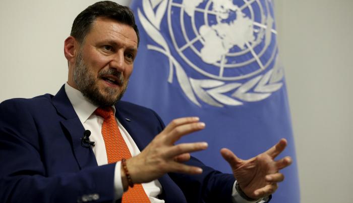 Arnaud Peral, mediador del diálogo entre dirigentes indígenas y el Gobierno Nacional, durante su primera entrevista tras las protestas.