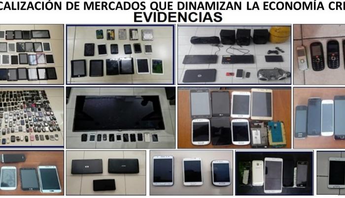 Se incautaron varios objetos electrónicos en el operativo Horizonte.