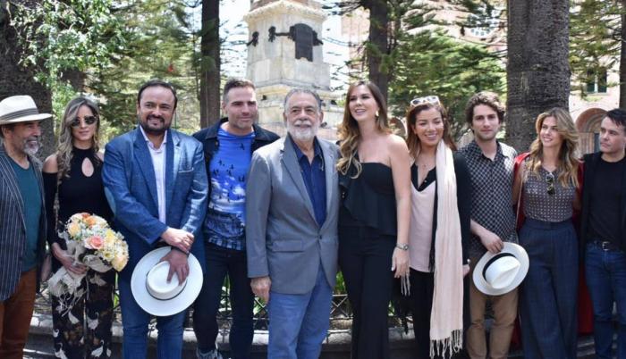 En 2018 el cineasta Francis Ford Coppola (centro) fue el invitado estelar del festival cinematográfico. El exprefecto Paúl Carrasco (3º desde la izq.) dijo que se invirtieron $ 1,3 millones.
