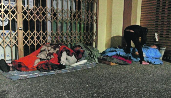Personas en situación de calle, en Quito.