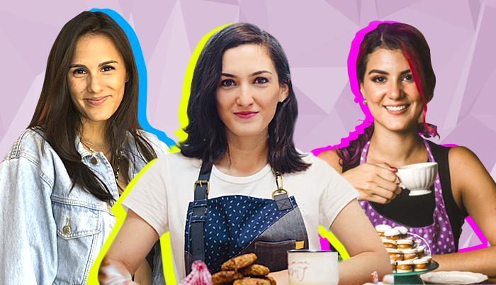 Andrea Salgado (Sailor Coffee); María José Noboa (Biscotti Galletas); Ana Belén Guevara (Las Recetas de Anita Belén).
