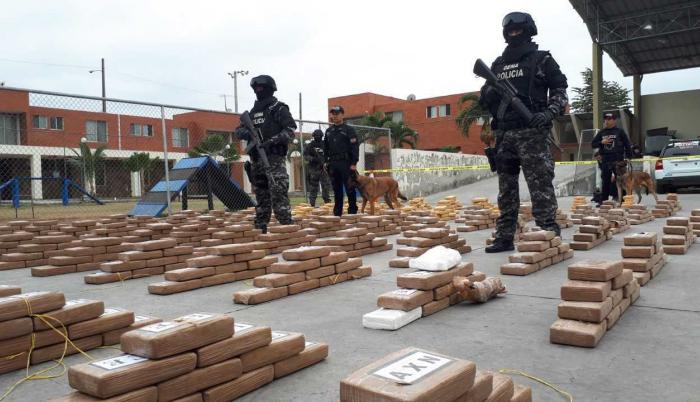 Decomiso. La última incautación ocurrió el lunes, con el decomiso de 1,3 toneladas de clorhidrato de cocaína.