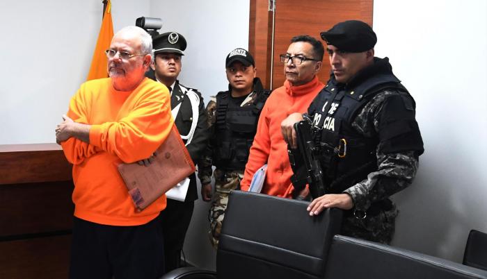 Juicio. Carlos Pareja Yannuzzelli y Diego Tapia en la audiencia de ayer.