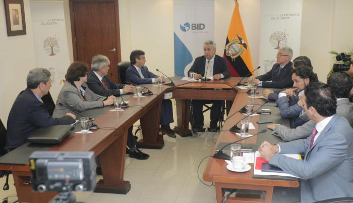 Cita. Luis Alberto Moreno, presidente del BID, se reunió en Guayaquil con el presidente Lenín Moreno y otras autoridades del Gobierno ecuatoriano.