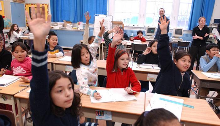 Innovación. Escolares participando en una clase que aplica el método Jump Math.
