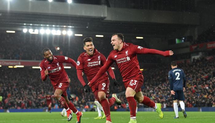 El suizo Xherdan Shaquiri (23) marcó un doblete para los Reds.